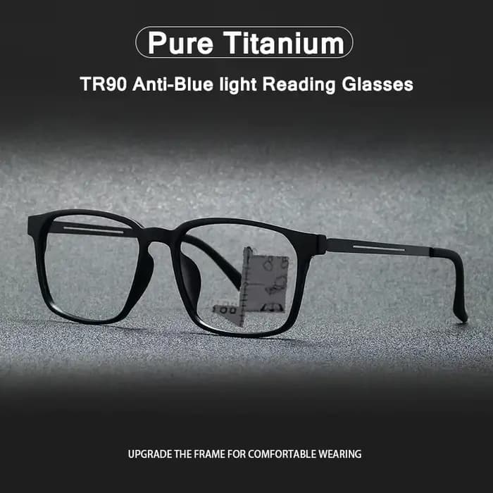 Lunettes de lecture progressives en titane pur pour hommes et femmes, lunettes à réglage de la lumiè