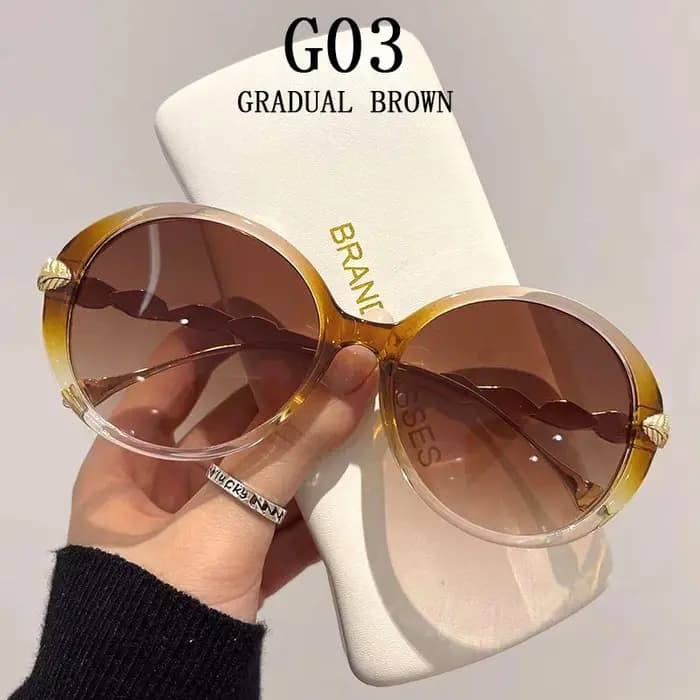 Lunettes De Soleil rondes femmes 2023 surdimensionné luxe mode