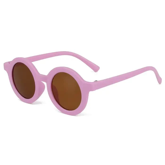 Lunettes de soleil pour enfants, monture ronde de style insert, lunettes de soleil pour bébés de 1 à