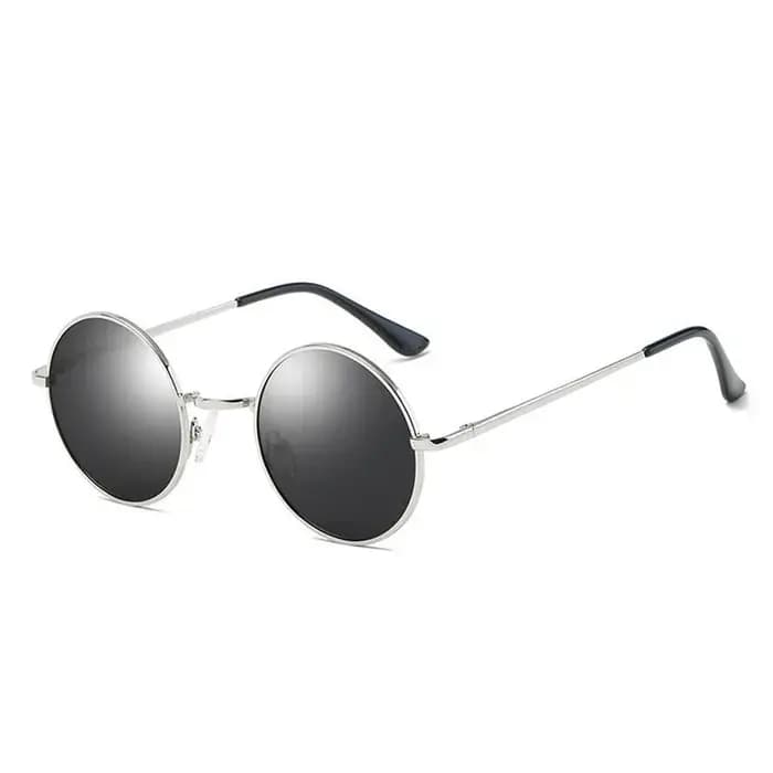 Dokly-Lunettes de soleil polarisées rondes vintage, verres noirs, UV400