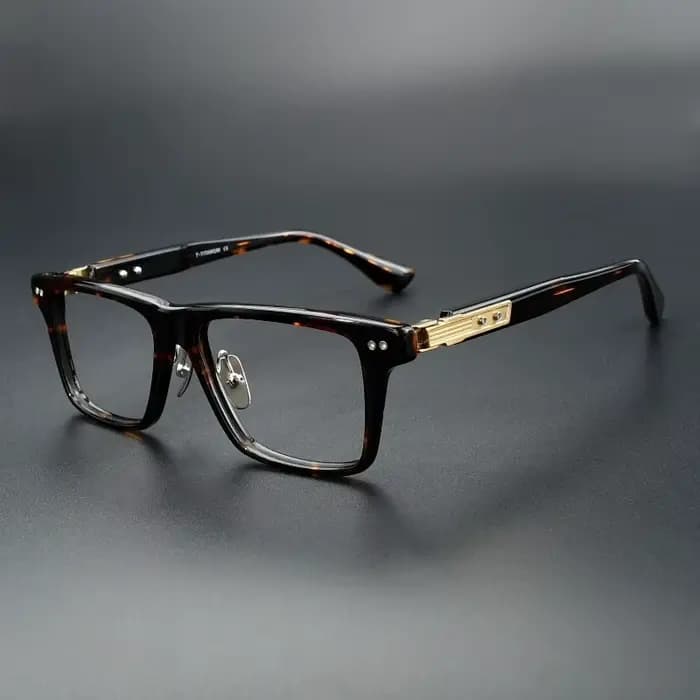 Montures de lunettes de vue en acétate pour hommes DTS-407, en titane, carrées, faites à la main, style japonais, anti-lumière bleue, Gafa