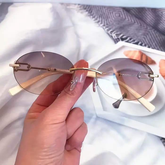 Lunettes de soleil vintage sans monture