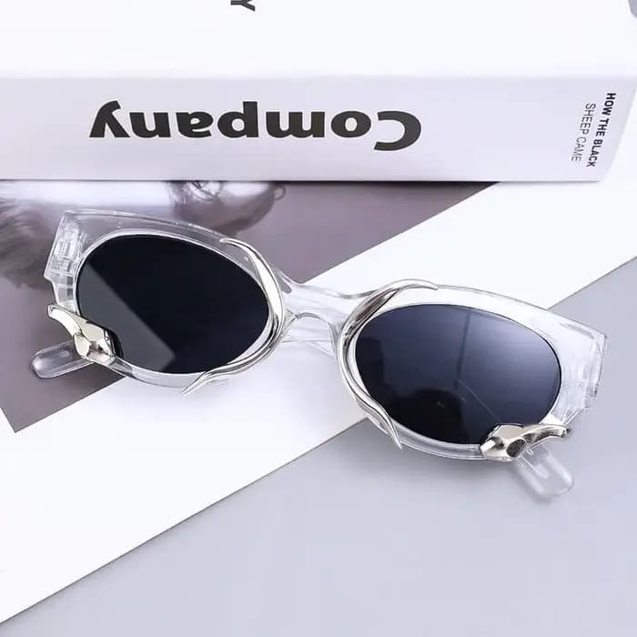 Y2K rétro stéréo serpent lunettes de soleil