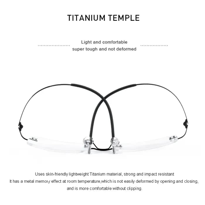 MERRYS DESIGN hommes alliage de titane sans monture lunettes cadre mâle carré ultraléger homme sans