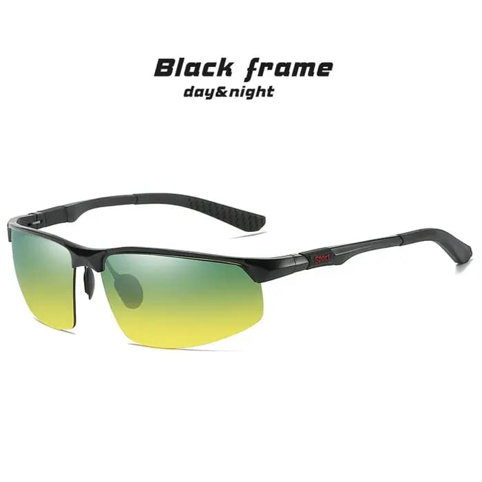 Marque Design lunettes de soleil polarisées hommes carré en aluminium magnésium