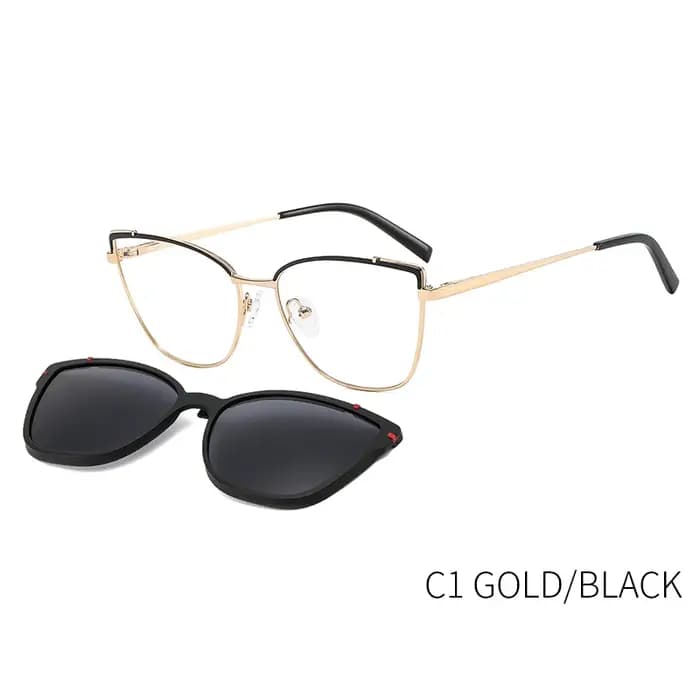 CEOFY lunettes de soleil polarisées rétro en métal oeil de chat femmes mode optique myopie montures