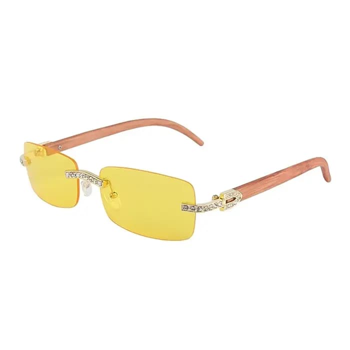 KENBO 2024 Vintage sans monture Rectangle lunettes de soleil pour femmes hommes luxe