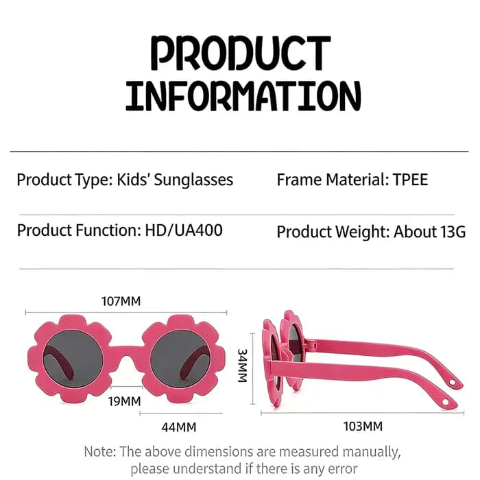 Lunettes de soleil Sunflower pour garçons et filles de 0 à 3 ans