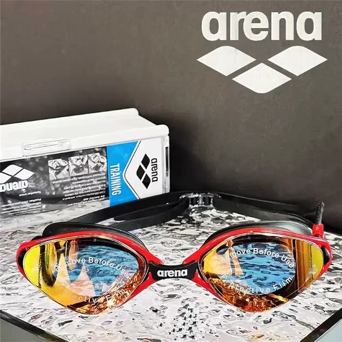 Lunettes de natation Arena pour hommes et femmes, lunettes de natation imperméables et anti-buée, ensemble de bonnets de natation professionnels pour la compétition