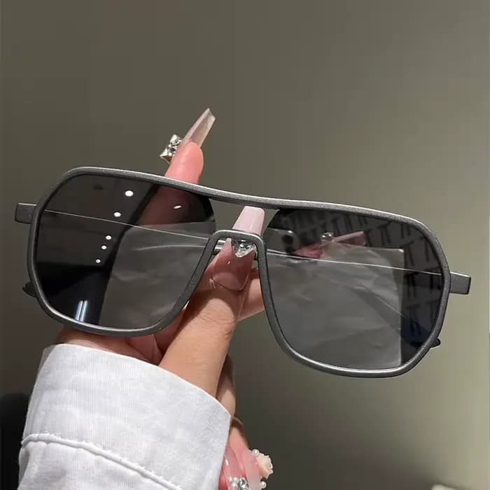 KAMMPT lunettes de soleil à jante irrégulière hommes 2025 nouvelle mode Vintage Double pont nuances femmes