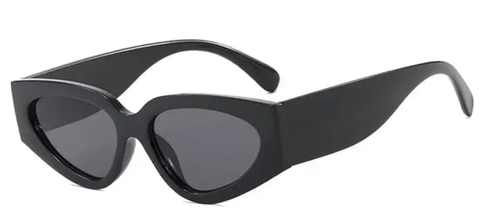 Lunettes de soleil œil de chat noir et blanc pour femmes