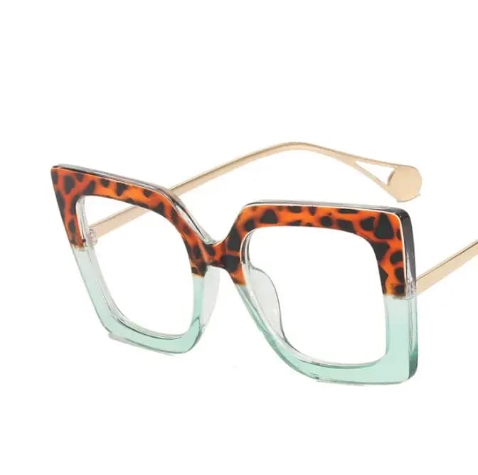 Lunettes à monture transparente surdimensionnée