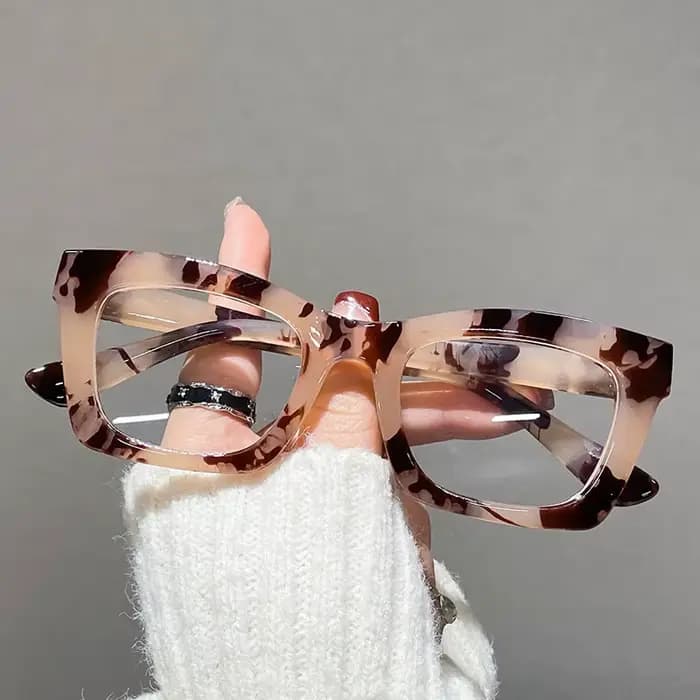 Carré femmes lunettes cadre Sexy fleur Anti lumière bleue optique ordinateur clair lentille
