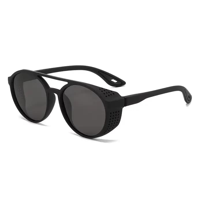 Lunettes de soleil polarisées avec protections latérales, protection UV400, verres miroir, pour spor