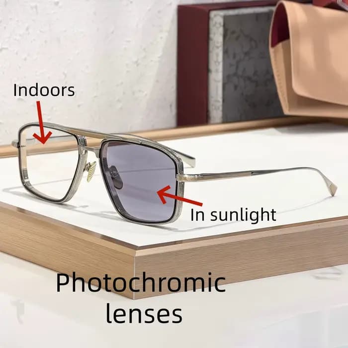 Lunettes de soleil de luxe EARL, grandes et surdimensionnées, monture en alliage artisanale, forme carrée, lunettes de mode pour hommes et femmes