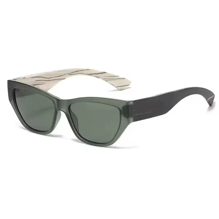 Lunettes de soleil PC à la mode avec pieds en bois pour hommes et femmes