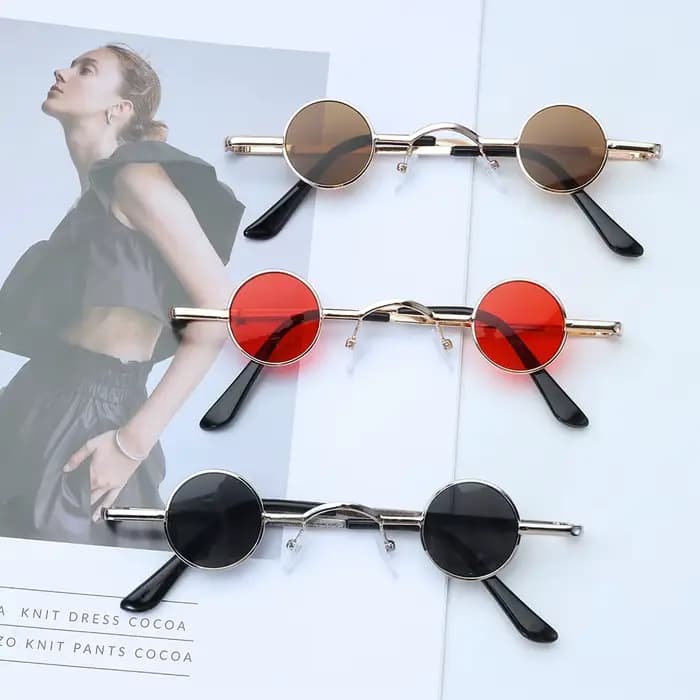 Petites lunettes de soleil rondes pour femmes et hommes