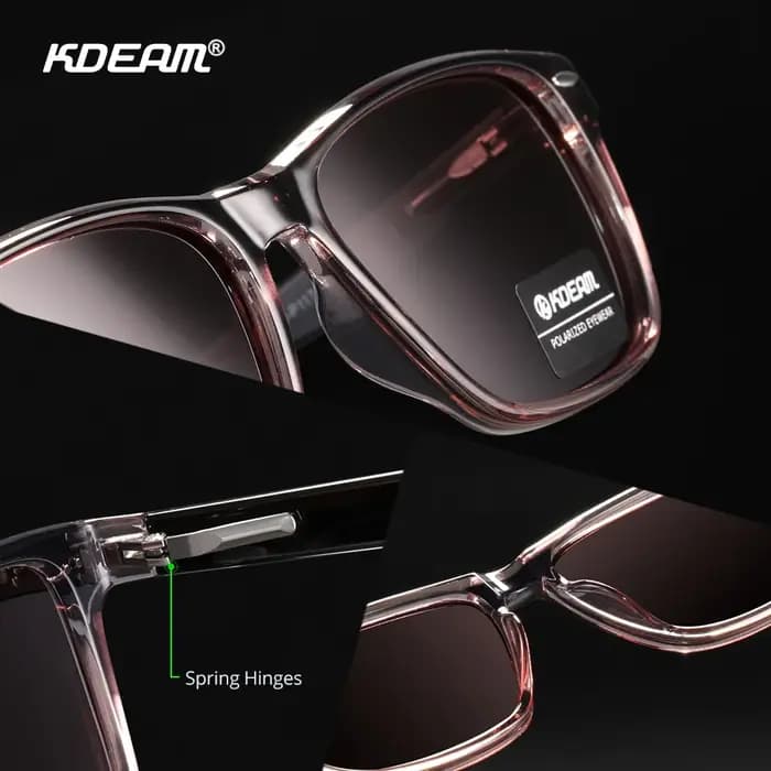 KDEAM – lunettes de soleil polarisées carrées assorties pour hommes et femmes, monture en matériau T