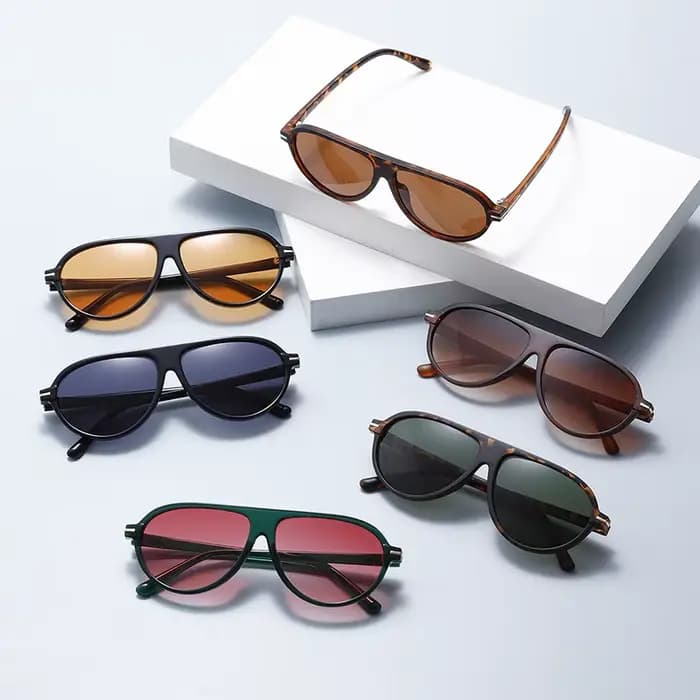Lunettes de soleil ovales de luxe pour femmes