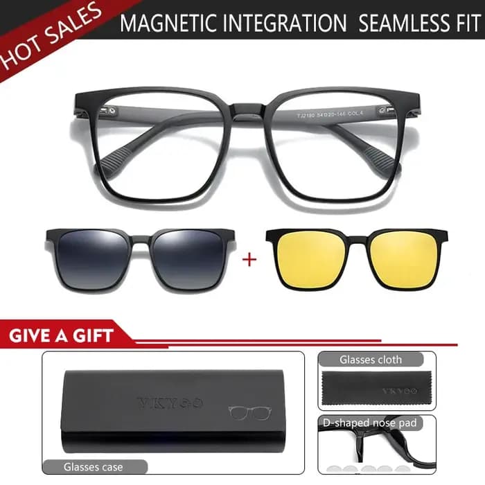 GENEVIEVE nouveau hommes pince magnétique sur lunettes de soleil polarisées sur Prescription