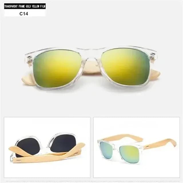 14 couleurs bois lunettes de soleil hommes femmes carré bambou