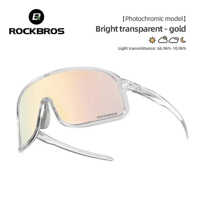 ROCKBROS lunettes photochromiques HD lentille à grande monture