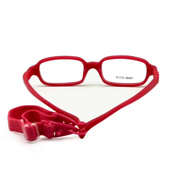 Lunettes pliables pour enfants, taille 42mm, avec cordon sans vis, monture de lunettes flexibles une pièce