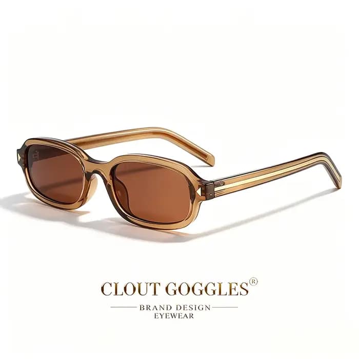 CLOUT GOGGLES Lunettes de soleil de luxe tendance pour hommes et femmes, monture carrée à rivets, pr