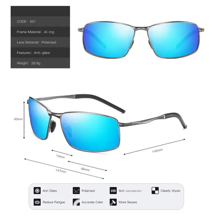 Sports de plein air myopie lunettes de soleil hommes polarisées Anti-éblouissement UV400