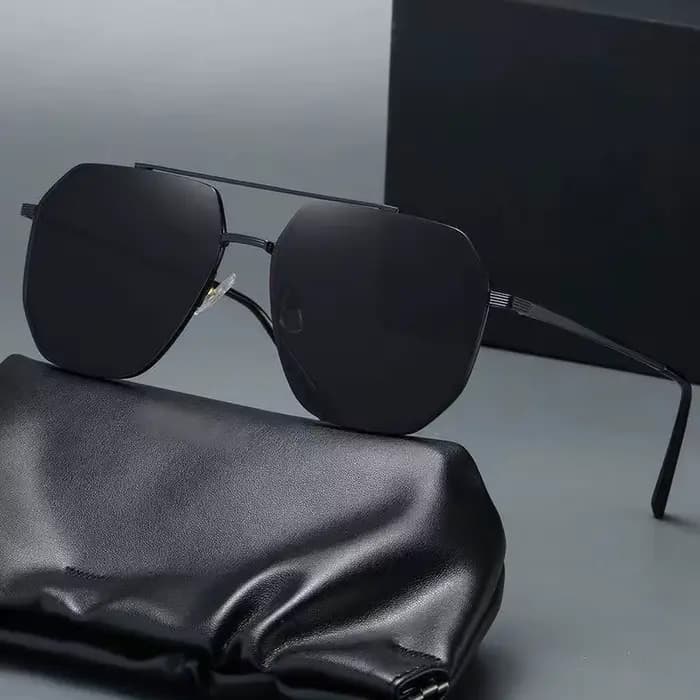 Lunettes de soleil à monture métallique pour hommes
