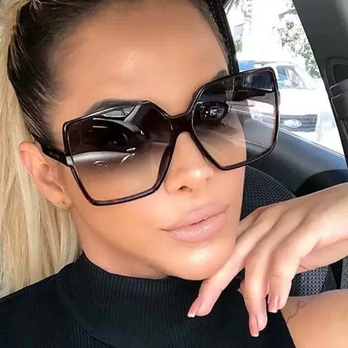 Lunettes de soleil de luxe surdimensionnées pour femmes