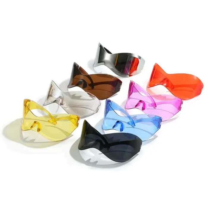 Lunettes de soleil sans monture futuristes pour hommes et femmes