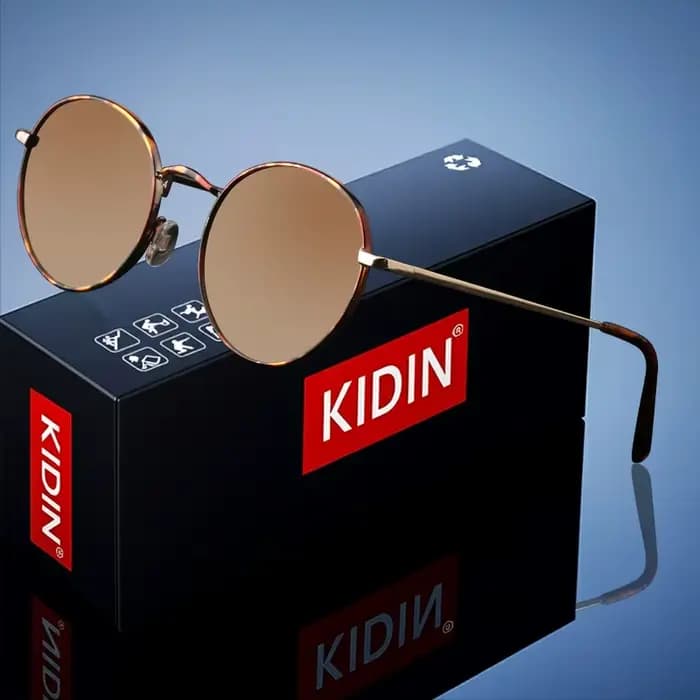 Lunettes de soleil rondes en métal pour femmes, monture de marque design, lunettes de mode, lunettes