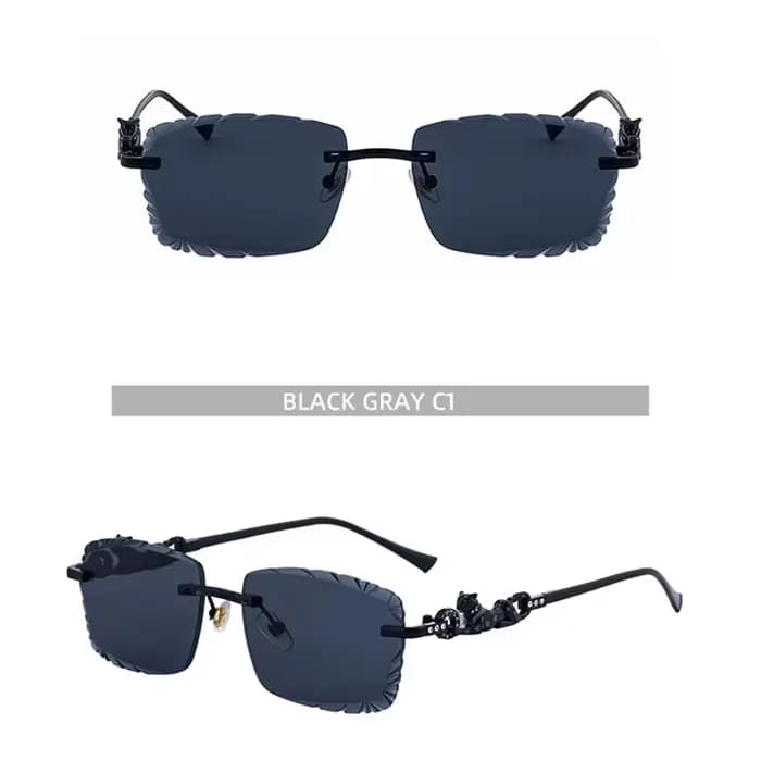Lunettes de soleil carrées sans monture mimiyou pour hommes, lunettes d'extérieur haut de gamme pour