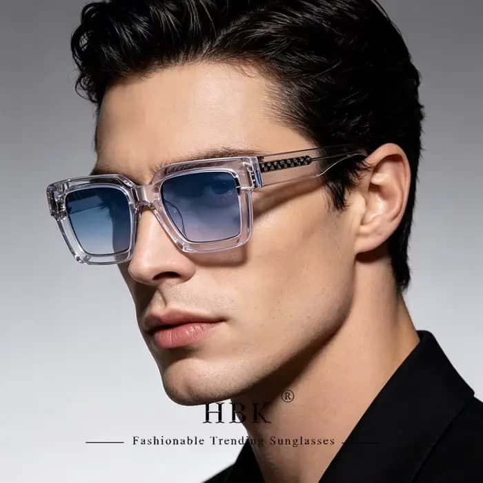 HBK Punk Vintage carré hommes lunettes de soleil marque Design petit cadre