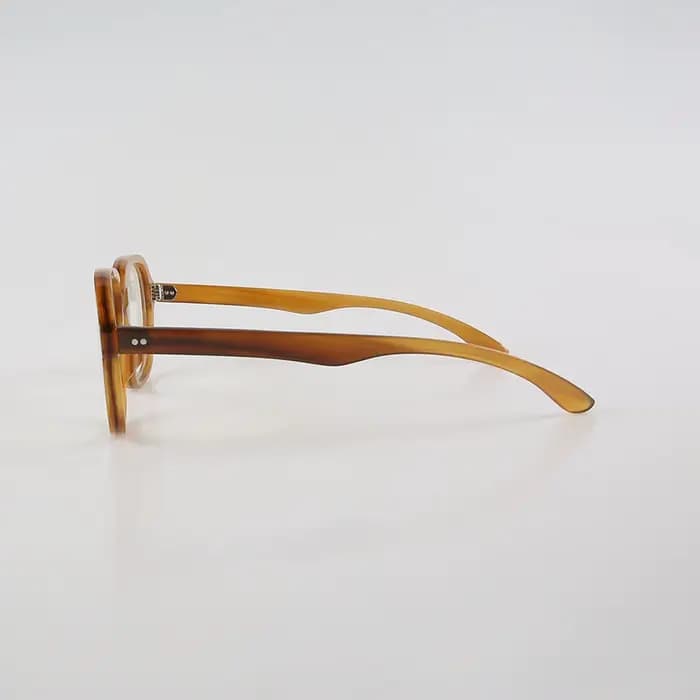 Nilerun – lunettes de soleil transparentes à jante en corne orange