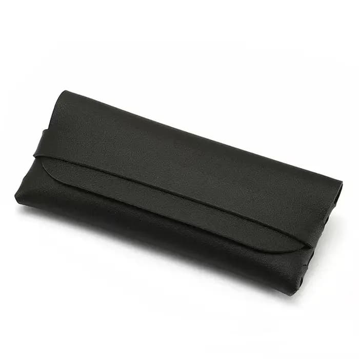 Étuis à lunettes en cuir souple et élégant noir et blanc – Sacs de protection