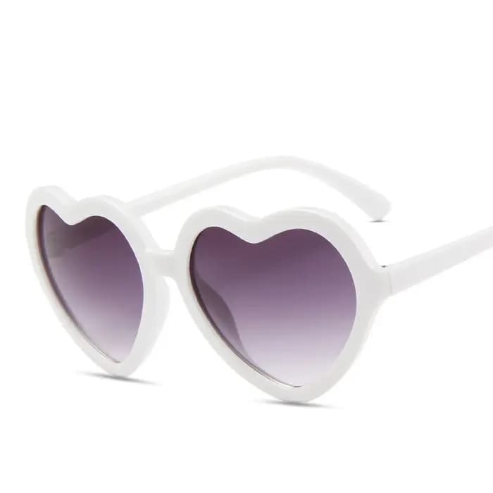 Nouvelles lunettes de soleil fantaisie en forme de cœur avec cristaux scintillants pour filles