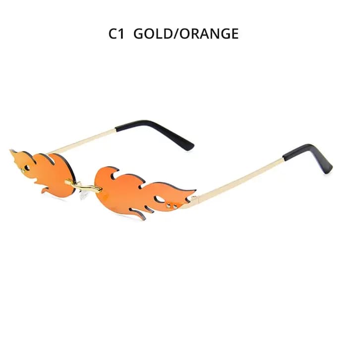 Lunettes de soleil flamme de feu pour femmes et hommes