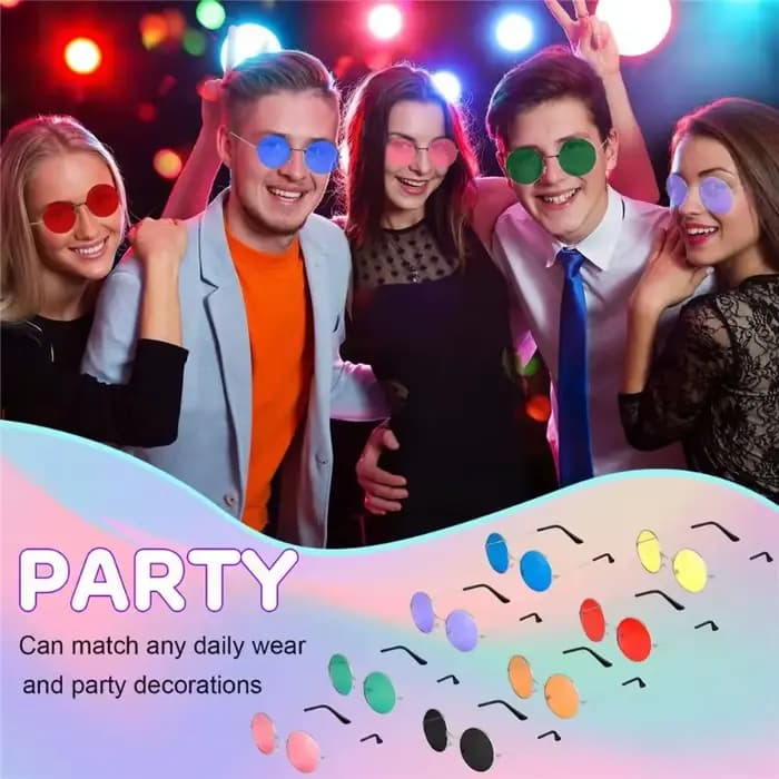 Nouvelles lunettes de soleil rondes rétro hippie pour femmes et hommes