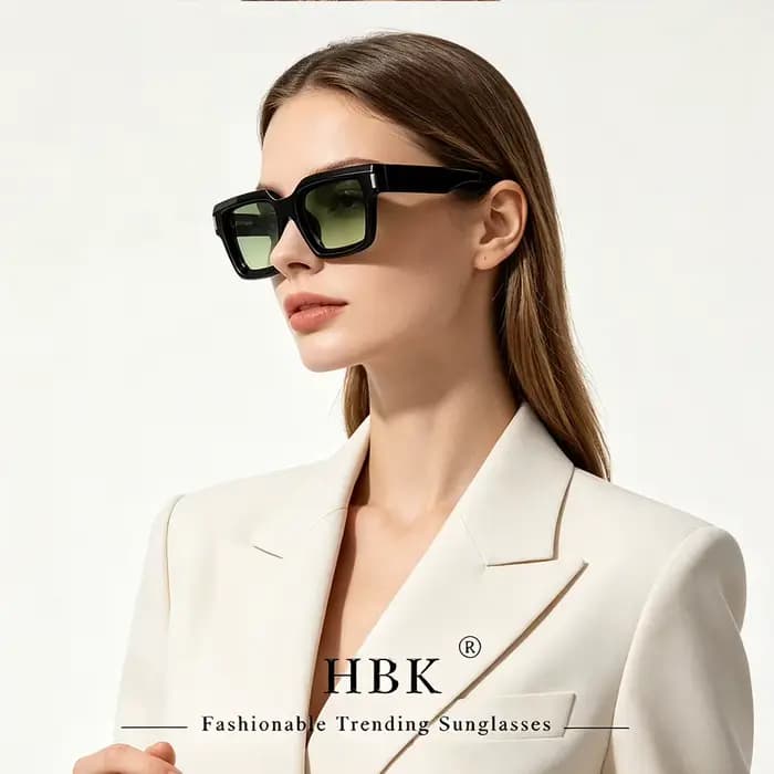HBK Punk Vintage carré hommes lunettes de soleil marque Design petit cadre lunettes de soleil fête v