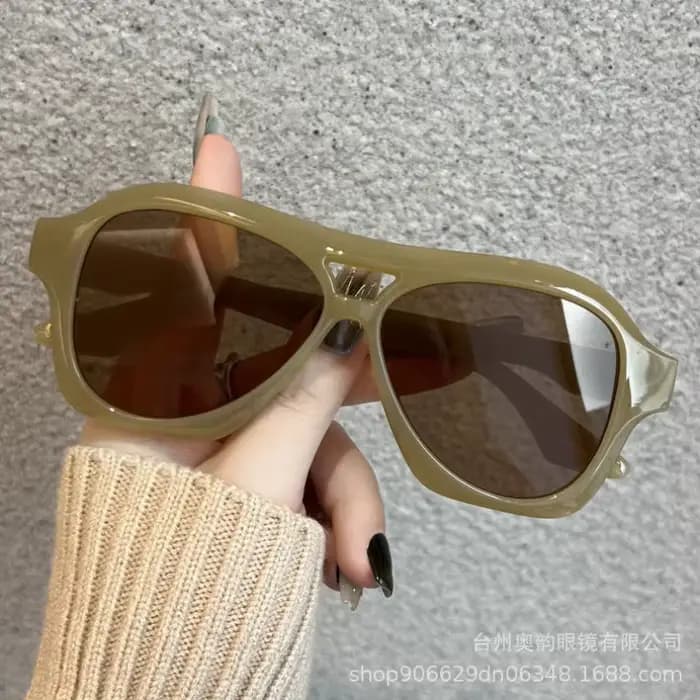 Lunettes de soleil aviateur à Double faisceau pour hommes et femmes