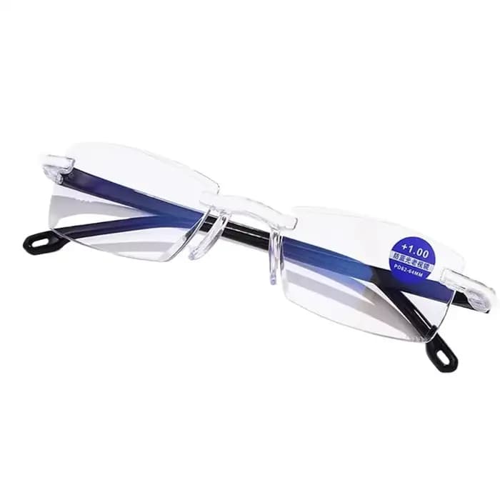 Lunettes à mise au point automatique Clear Blue pour femmes, ajustement automatique, anti-reflets, clarté optimale.