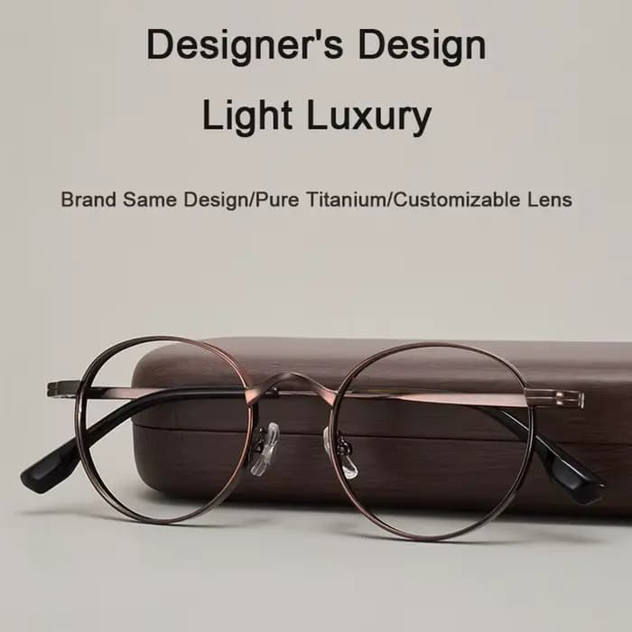 Nouveau petit rond lunettes en titane marque Design hommes femmes