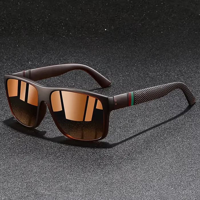 Mode Vintage motif de contrôle carré lunettes de soleil hommes femmes pêche conduite homme marque de luxe concepteur