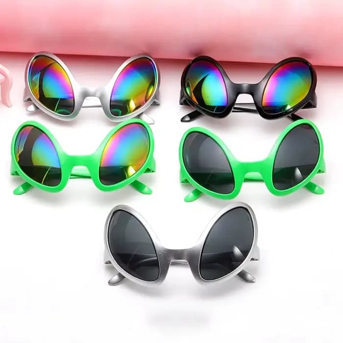 Lunettes de soleil fantaisie vertes