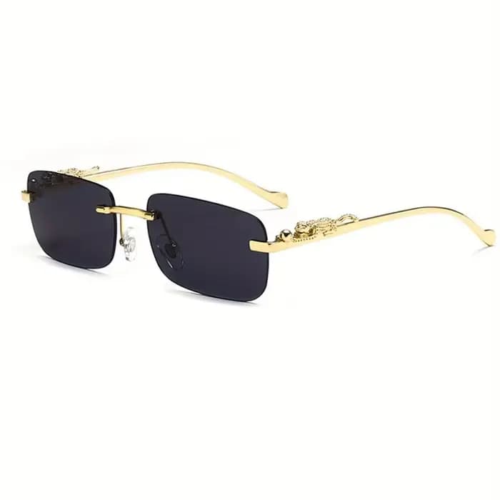 Lunettes de style rétro simple et chic sans monture, adaptées aux hommes et aux femmes