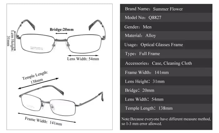 Monture de lunettes optiques pliables personnalisables