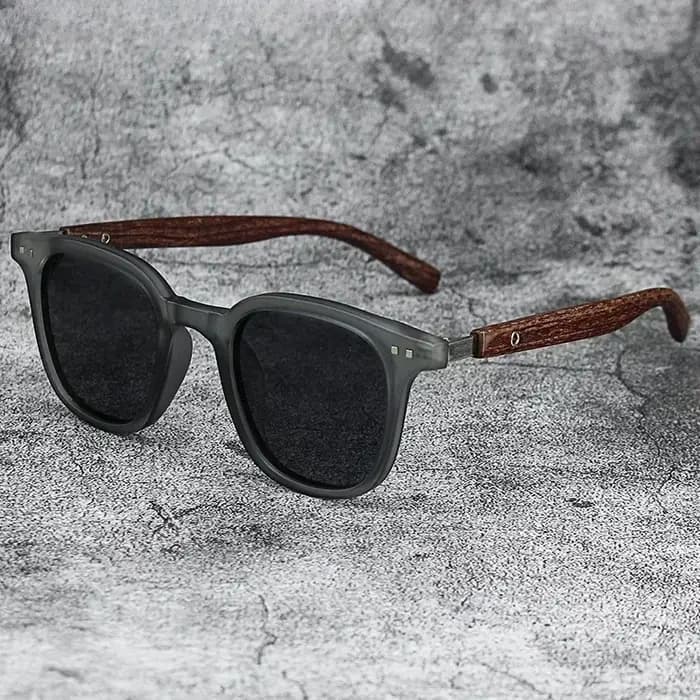 Lunettes de soleil rétro en bois pour hommes et femmes