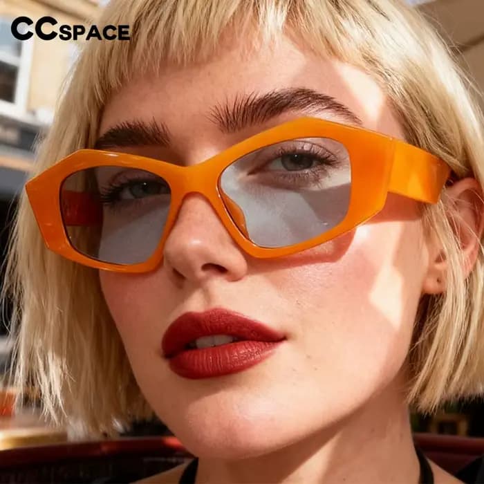 Lunettes de soleil à grande monture œil de chat
